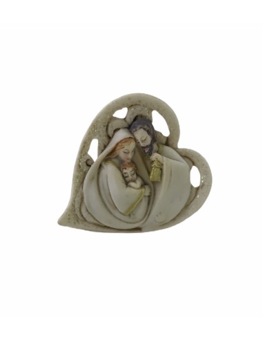 12 Statuina cuore con sacra famiglia