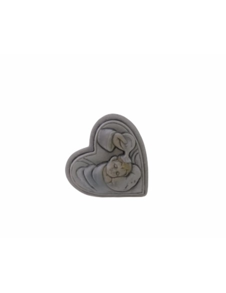 12 Statuina cuore con bimbo battesimo