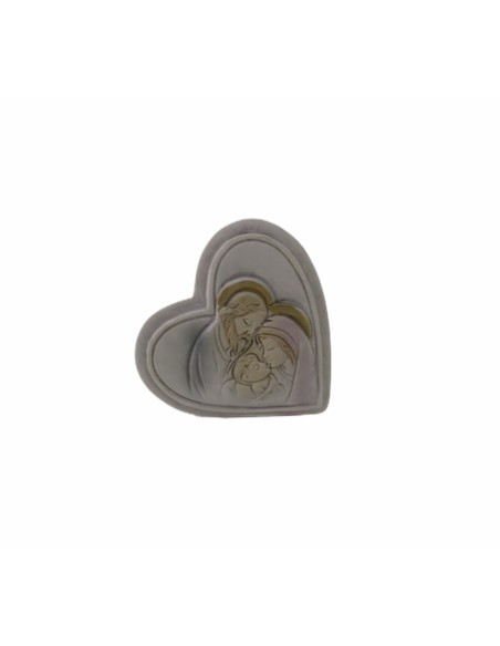 12 Statuina cuore con sacra famiglia