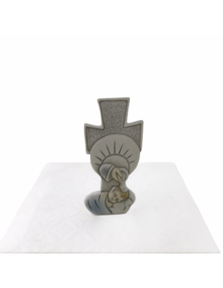 12 Statuina croce con bimbo battesimo