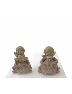 12 Statuina angelo rosa cm5