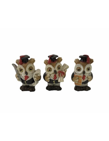 12 Statuina gufo laurea cm7