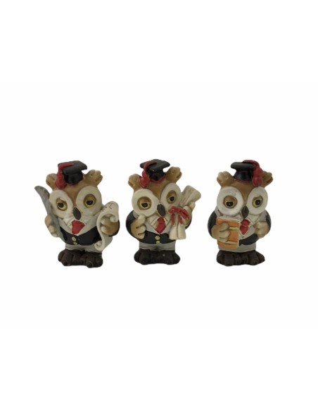 12 Statuina gufo laurea cm7