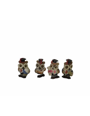 12 Statuina gufo laurea cm4,5