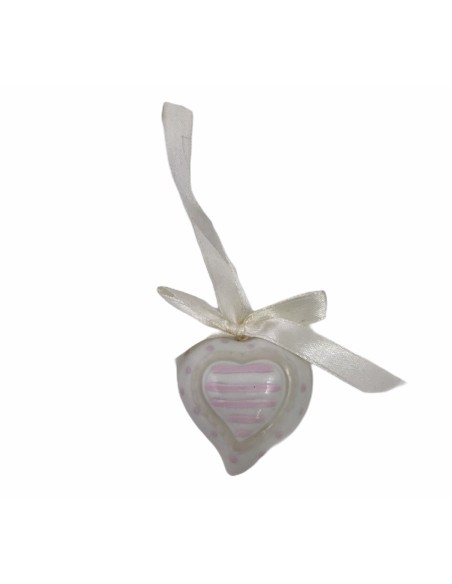 12 Appendino cuore rosa