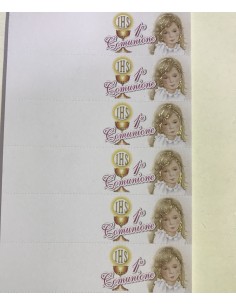 50 Bigliettini bimba comunione