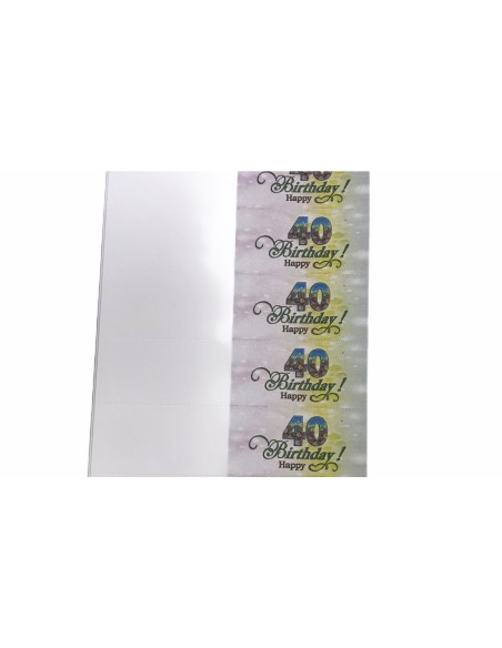 50 Bigliettini 40° compleanno