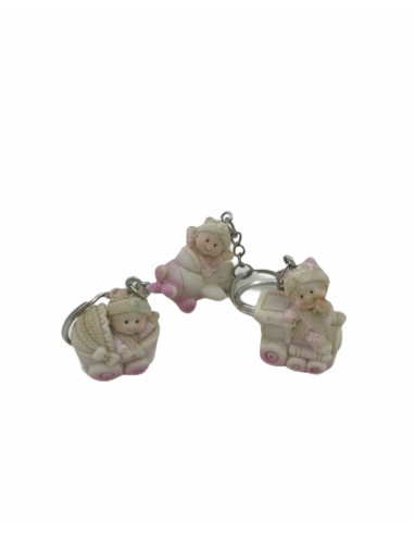 24 Portachiavi mix bimba rosa