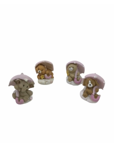 12 Statuina animaletti mix rosa