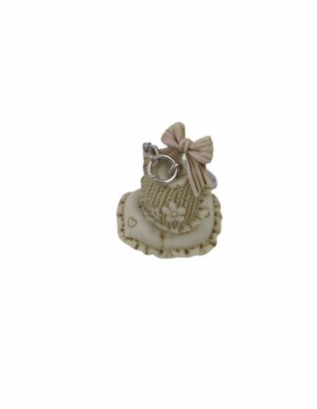 24 Portachiavi bavetta rosa