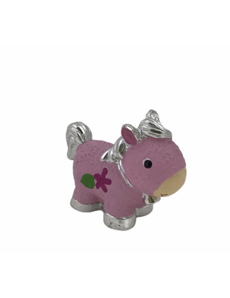 24 Statuina cavallo rosa