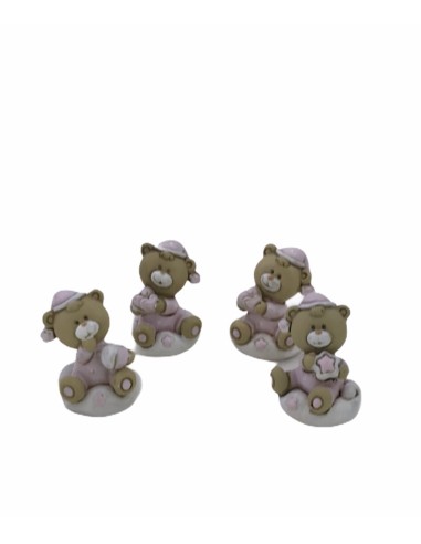 24 Statuina orso rosa