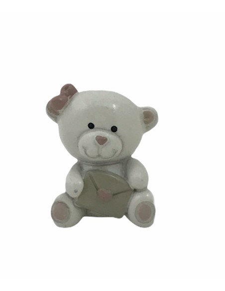 12 Statuina orso rosa