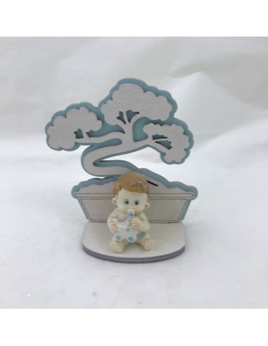 12 Statuina bimbo con bonsai