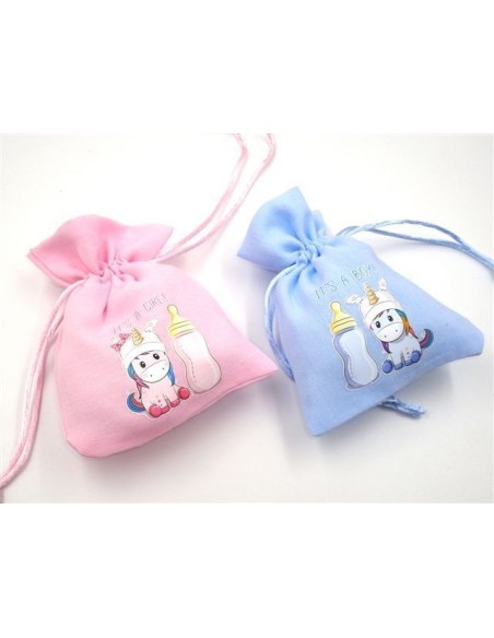 12 Sacchetti unicorno celeste