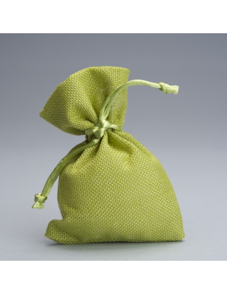 10 Sacchetti iuta verde cm13
