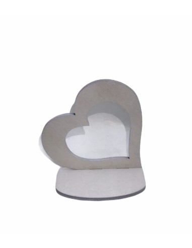 12 Statuina cuore legno