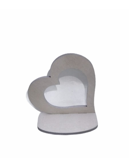 12 Statuina cuore legno