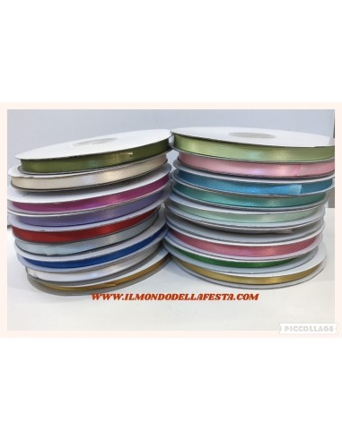 Nastro raso blu 6mm