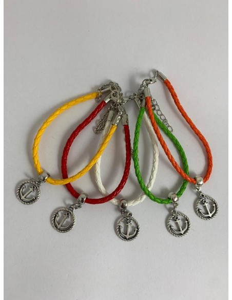 10 Bracciali colorati con ancora