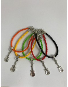 10 Bracciali colorati con chitarra