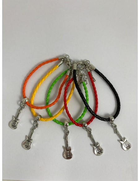 10 Bracciali colorati con chitarra
