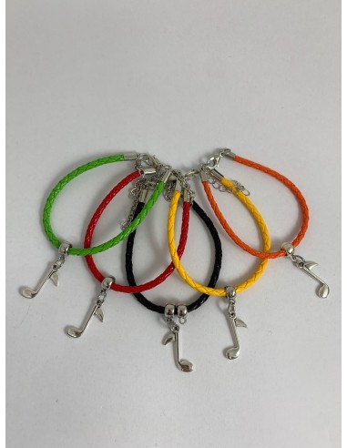 10 Bracciali colorati nota musicale