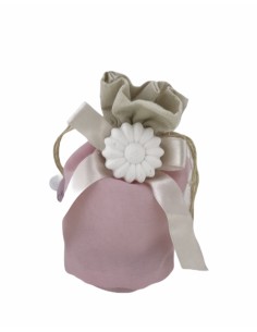 12 Sacchetti rosa con fiore