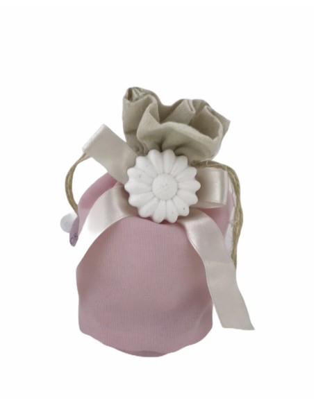 12 Sacchetti rosa con fiore