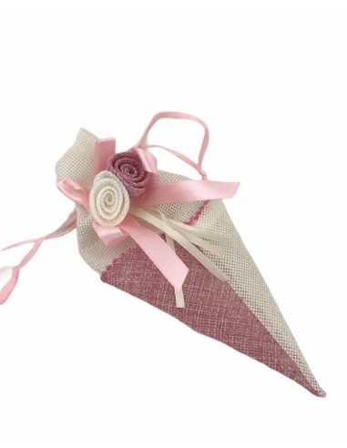 12 Sacchetti cono rosa