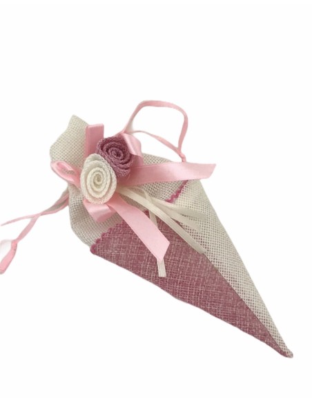 12 Sacchetti cono rosa