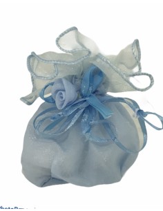 12 Sacchetti organza celeste