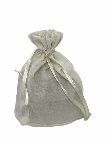 10 Sacchetti cotone panna