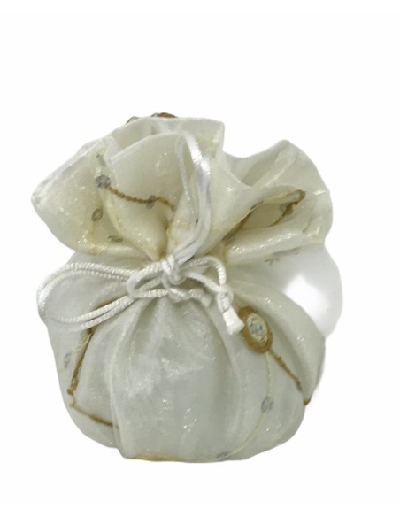12 Sacchetti raso panna