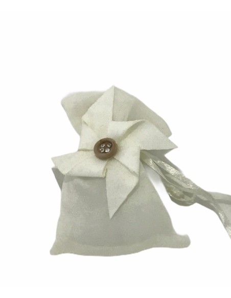 12 Sacchetti panna con girandola