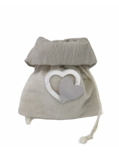 12 Sacchetti iuta con cuore
