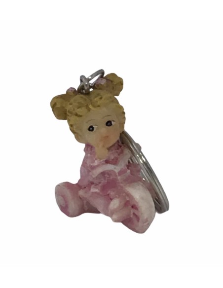 24 Portachiavi bimba rosa
