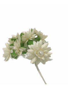 6 Margherite decorative panna cm3
