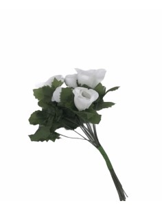 10 Roselline decorative bianche