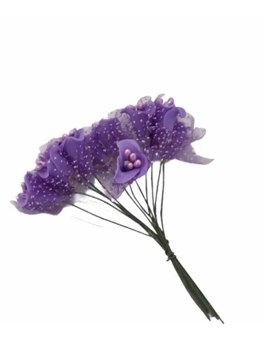 10 Fiorellini decorativi lilla