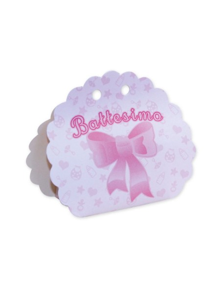 10 Scatole battesimo rosa