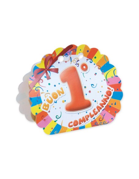 10 Scatole ventaglio 1 compleanno