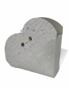 10 Scatole cuore argento