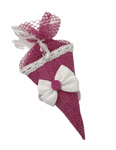 12 Sacchetti cono fucsia