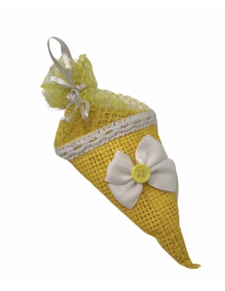 12 Sacchetti cono giallo