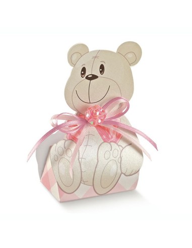 10 Scatole orso rosa