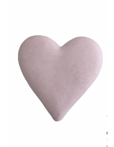 12 Gesso cuore rosa cm5