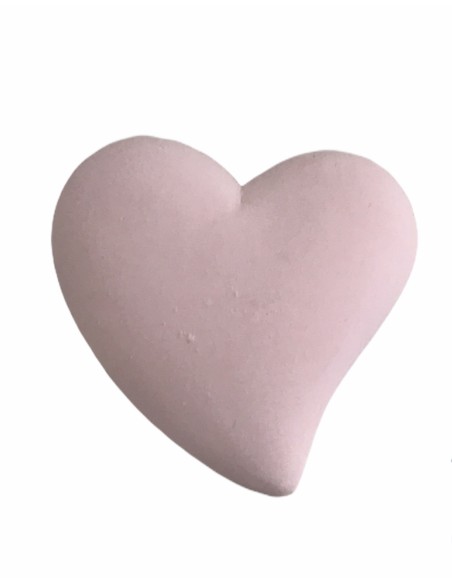 12 Gesso cuore rosa cm3