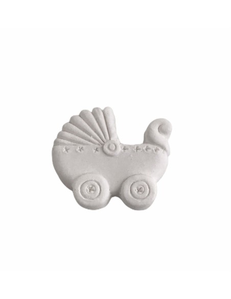 12 Gesso carrozzina bianca
