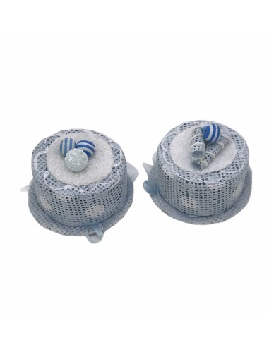 10 Sacchetti tortina celeste